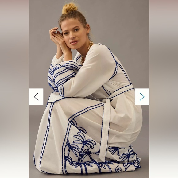 ANTHROPOLOGIE LACE The Label Embroidered Peasant Dress / Size Small / NWT - Picture 2 of 6